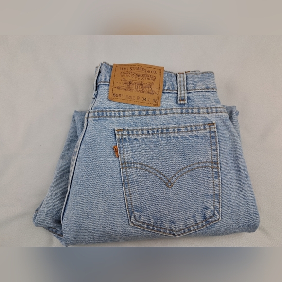 Vintage Orange Tab '96s Levi's 550 Relaxed Fit Tapered Leg W34 L32 - Picture 15 of 15